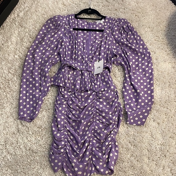 New! LPA Ailisa Annette dot XS dress CUTE! - Picture 4 of 11